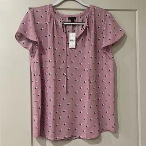 Ann Taylor Factory Short Sleeve Blouse NWT